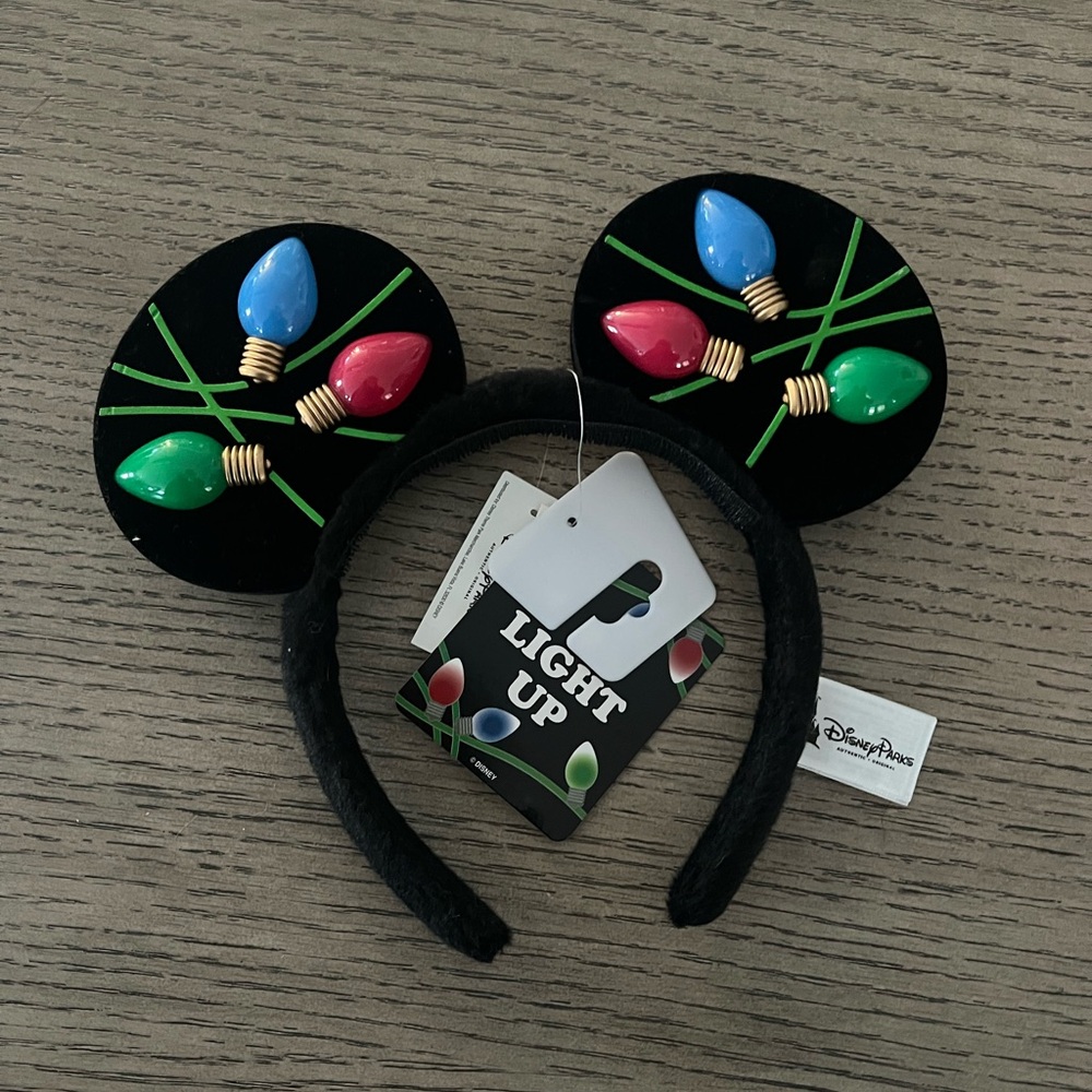 Disney Black Headband with Colorful Light-Up Bulbs